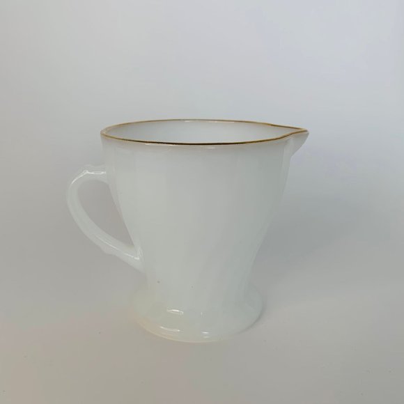 Vintage Swirl Golden Shell Lustre Creamer & Open Sugar by Anchor Hocking - Picture 3 of 13